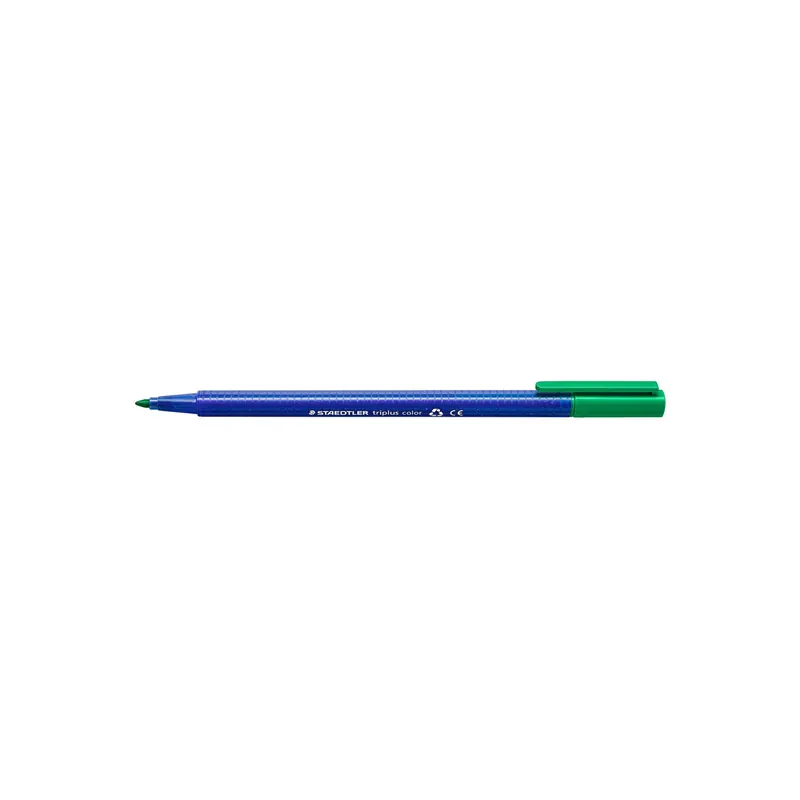 Fasermaler Staedtler triplus color 323 - grün 1 mm Rundspitze aus recyceltem Kunststoff Tinte auf Wasserbasis ergonomischer Dreikantschaft