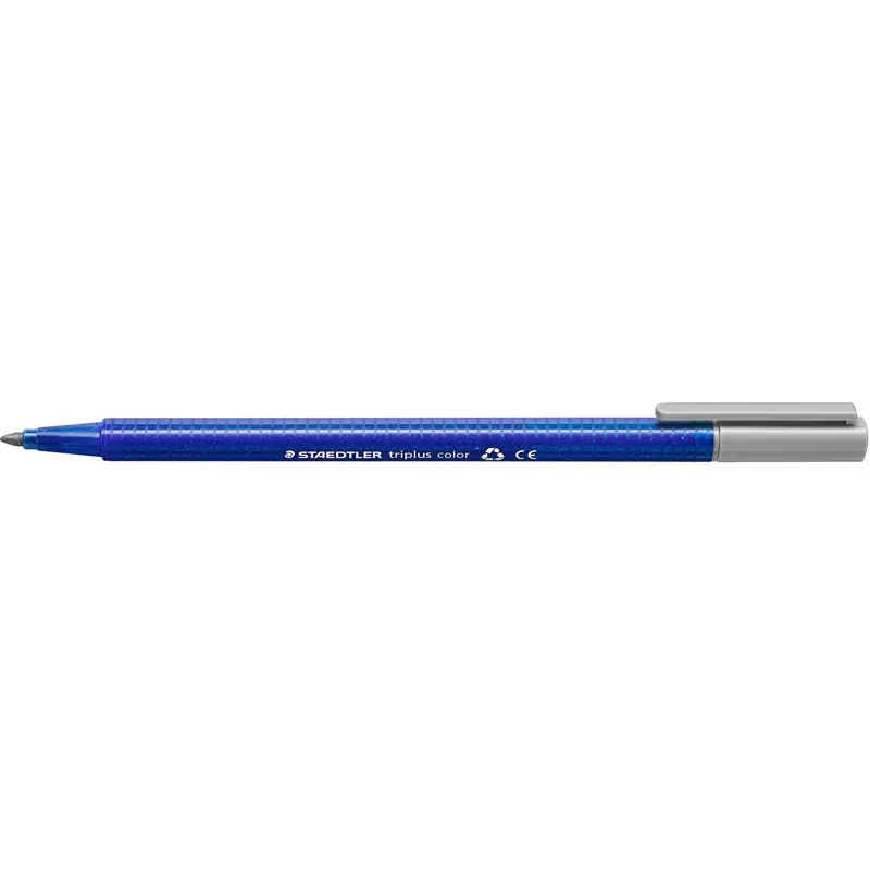 Fasermaler Staedtler triplus color 323 - hellesgrau 1 mm Rundspitze aus recyceltem Kunststoff Tinte auf Wasserbasis ergonomischer Dreikantschaft