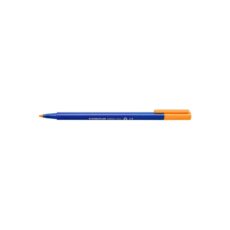 Fasermaler Staedtler triplus color 323 - hellorange 1 mm Rundspitze aus recyceltem Kunststoff Tinte auf Wasserbasis ergonomischer Dreikantschaft