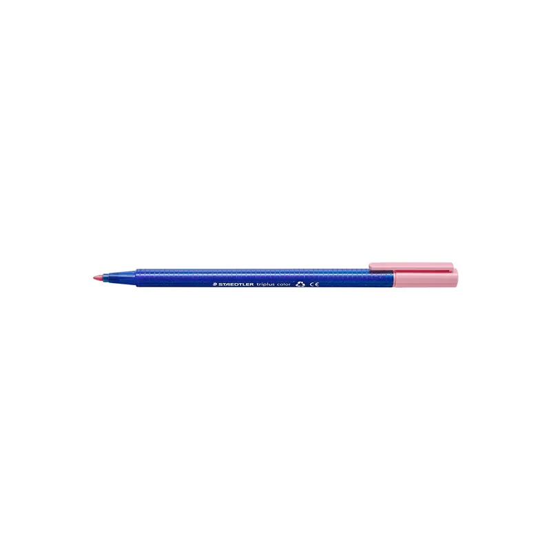 Fasermaler Staedtler triplus color 323 - hellrosa 1 mm Rundspitze aus recyceltem Kunststoff Tinte auf Wasserbasis ergonomischer Dreikantschaft