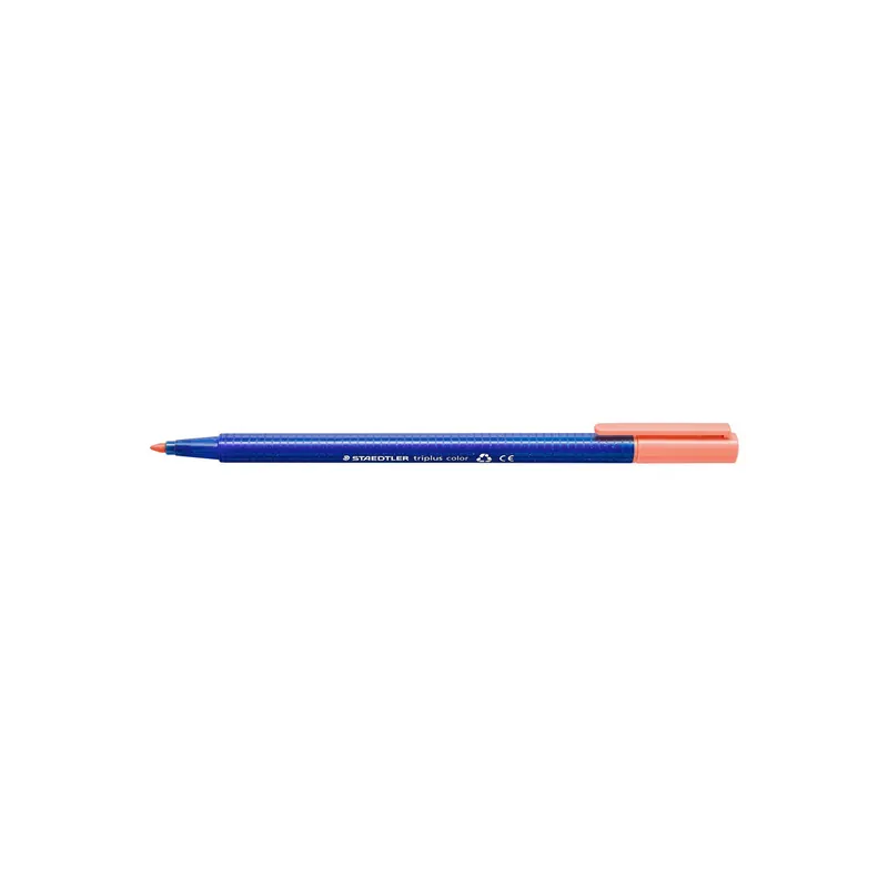 Fasermaler Staedtler triplus color 323 - lachsfarnen 1 mm Rundspitze aus recyceltem Kunststoff Tinte auf Wasserbasis ergonomischer Dreikantschaft
