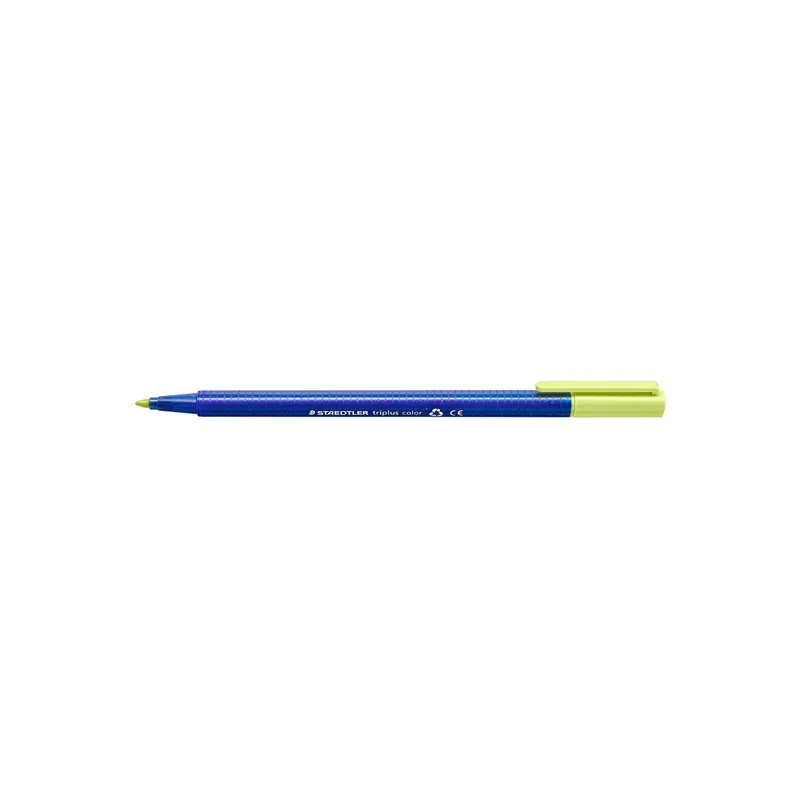 Fasermaler Staedtler triplus color 323 - limonengrün 1 mm Rundspitze aus recyceltem Kunststoff Tinte auf Wasserbasis ergonomischer Dreikantschaft