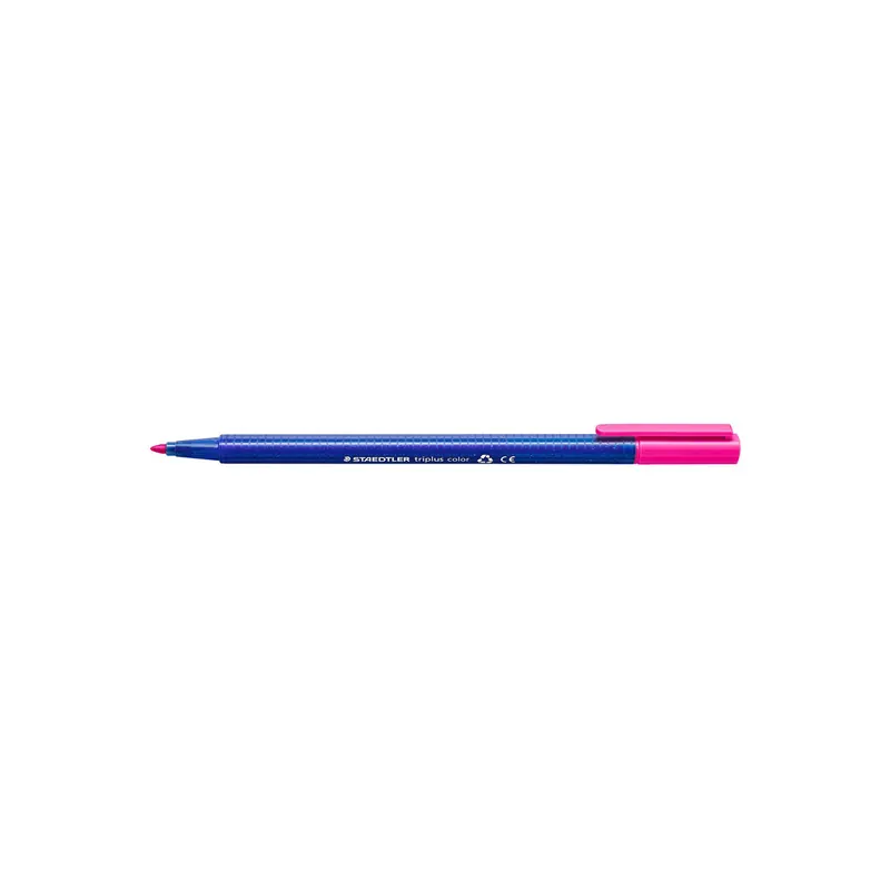 Fasermaler Staedtler triplus color 323 - magenta 1 mm Rundspitze aus recyceltem Kunststoff Tinte auf Wasserbasis ergonomischer Dreikantschaft