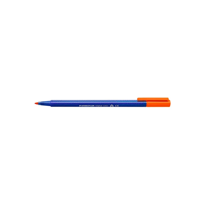 Fasermaler Staedtler triplus color 323 - orange 1 mm Rundspitze aus recyceltem Kunststoff Tinte auf Wasserbasis ergonomischer Dreikantschaft