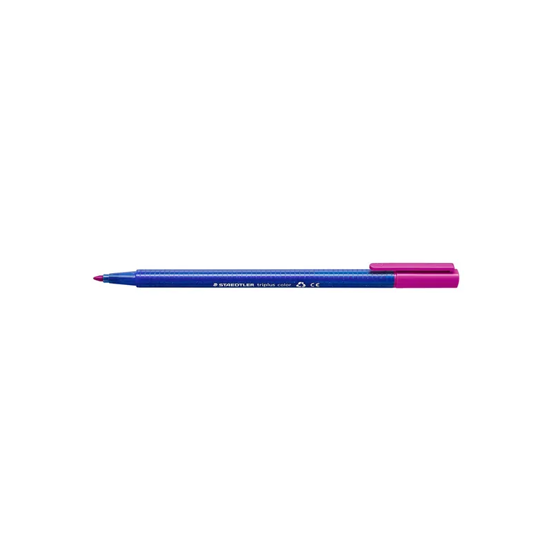 Fasermaler Staedtler triplus color 323 - rotlila 1 mm Rundspitze aus recyceltem Kunststoff Tinte auf Wasserbasis ergonomischer Dreikantschaft