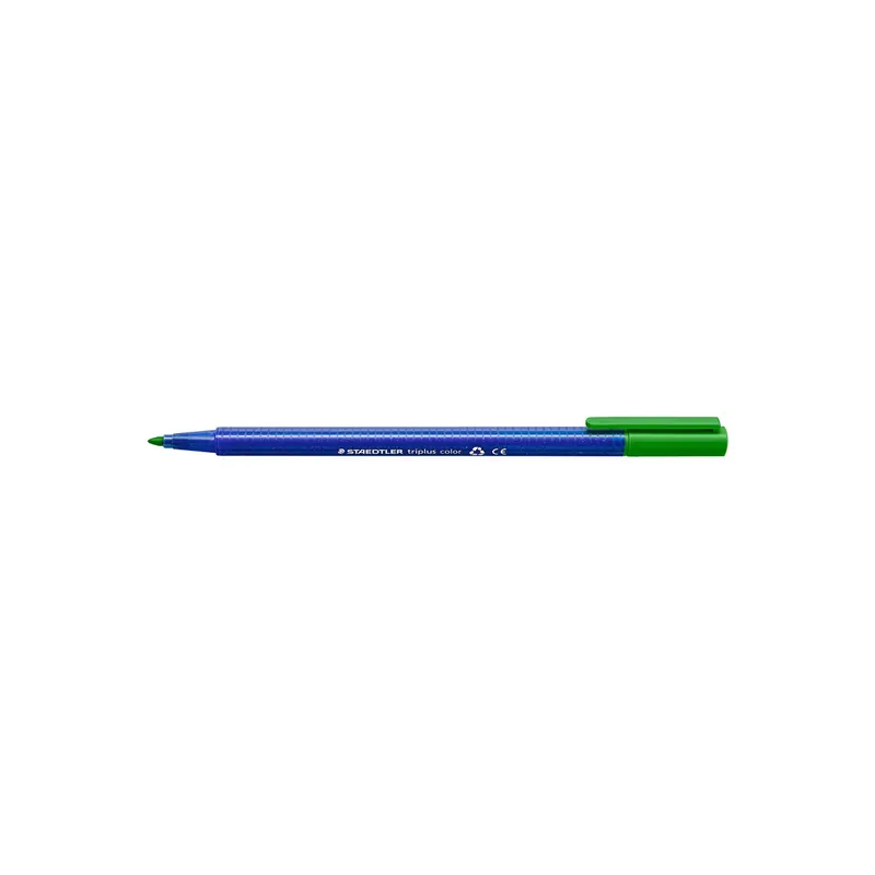Fasermaler Staedtler triplus color 323 - saftgrün 1 mm Rundspitze aus recyceltem Kunststoff Tinte auf Wasserbasis ergonomischer Dreikantschaft
