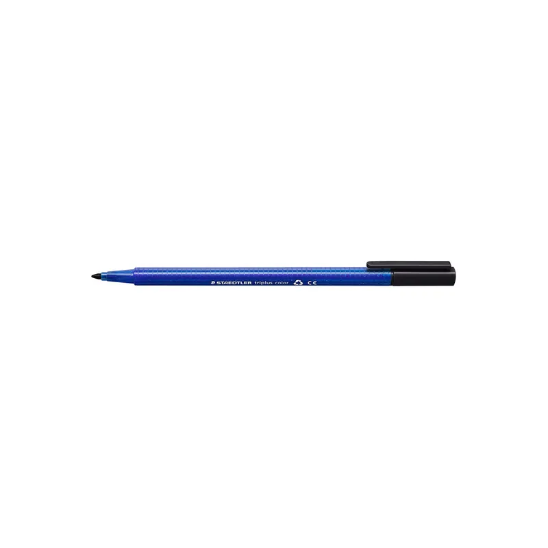 Fasermaler Staedtler triplus color 323 - schwarz 1 mm Rundspitze aus recyceltem Kunststoff Tinte auf Wasserbasis ergonomischer Dreikantschaft