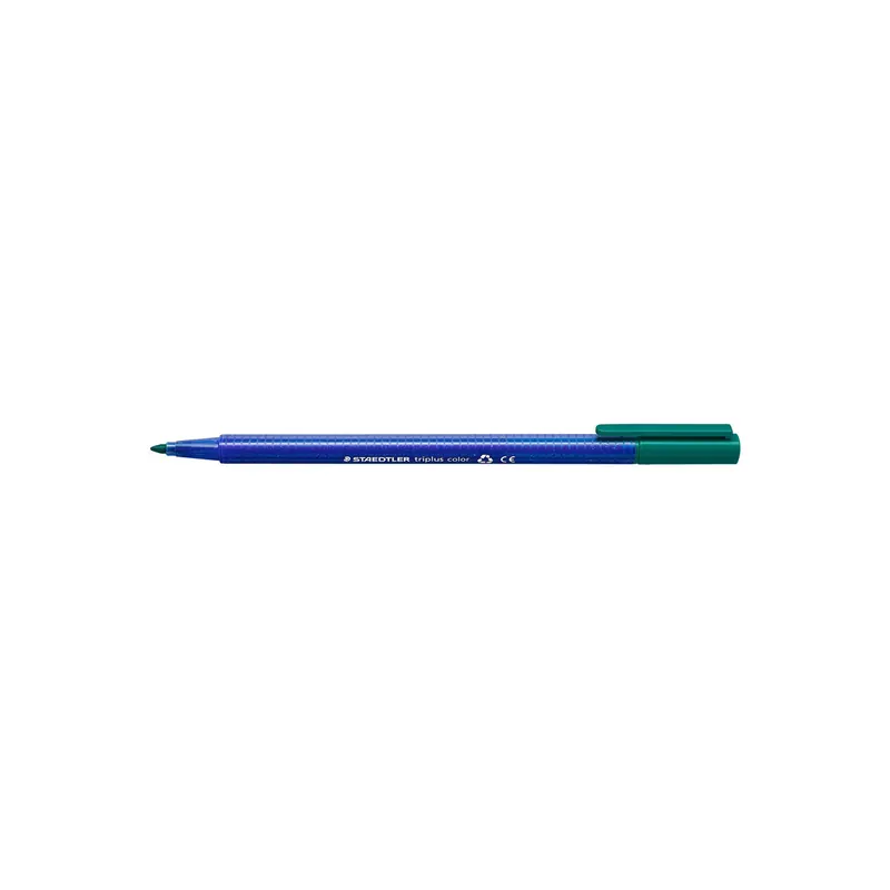 Fasermaler Staedtler triplus color 323 - seegrün 1 mm Rundspitze aus recyceltem Kunststoff Tinte auf Wasserbasis ergonomischer Dreikantschaft