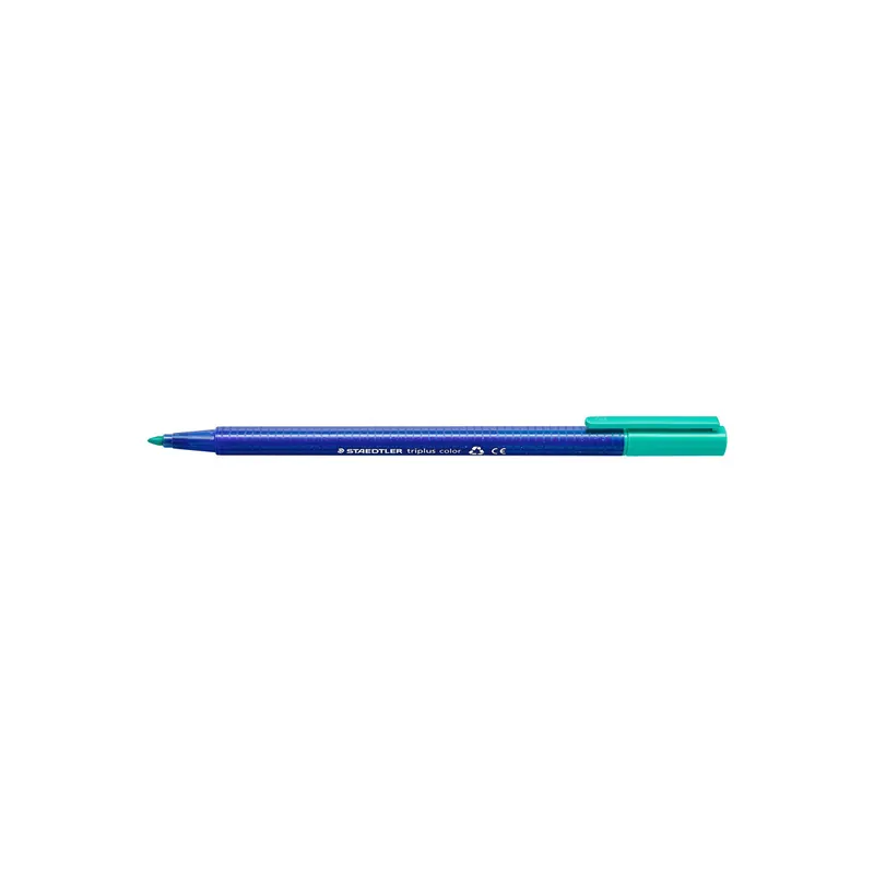 Fasermaler Staedtler triplus color 323 - türkis 1 mm Rundspitze aus recyceltem Kunststoff Tinte auf Wasserbasis ergonomischer Dreikantschaft