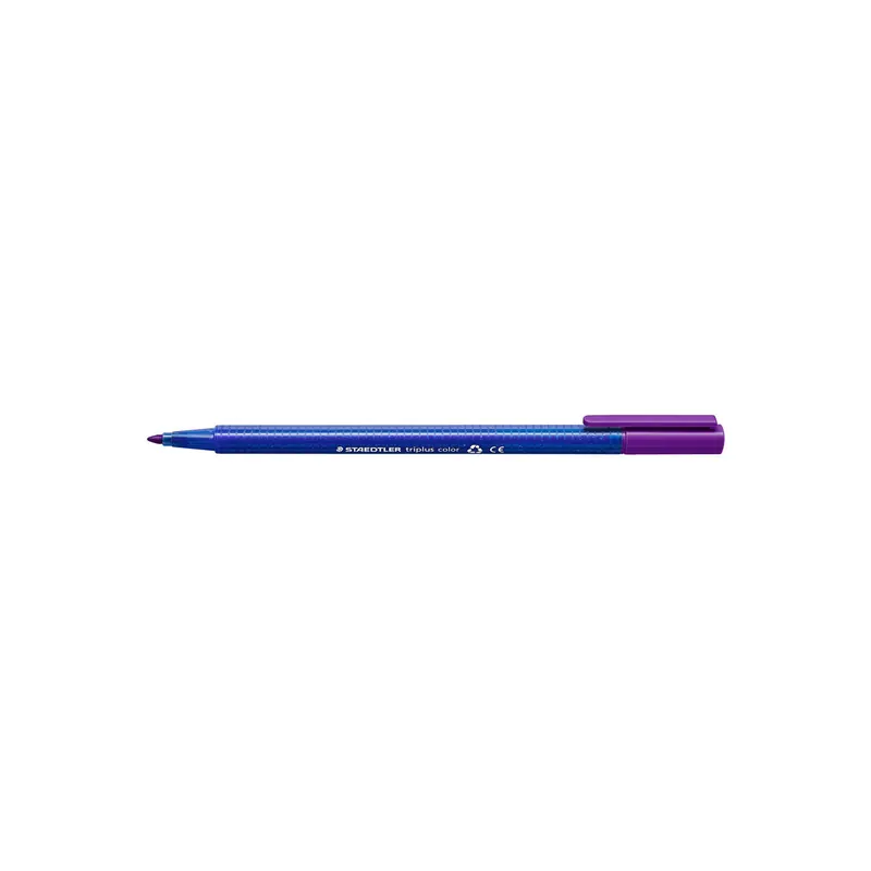 Fasermaler Staedtler triplus color 323 - violett 1 mm Rundspitze aus recyceltem Kunststoff Tinte auf Wasserbasis ergonomischer Dreikantschaft
