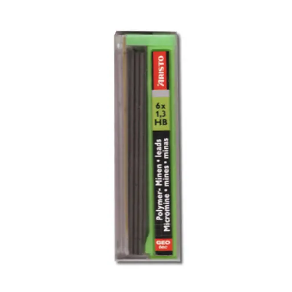 Feinminenstift Ersatzmine Aristo AH86138 - schwarz 1,30 mm HB Pckg/6