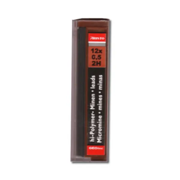 Feinminenstift Ersatzmine Aristo AH86538 - schwarz 0,50 mm 2H Pckg/12