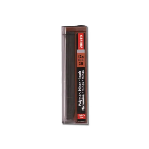 Feinminenstift Ersatzmine Aristo AH86578 - schwarz 0,50 mm 2B Pckg/12