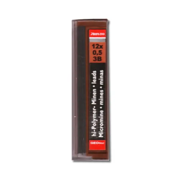 Feinminenstift Ersatzmine Aristo AH86588 - schwarz 0,50 mm 3B Pckg/12