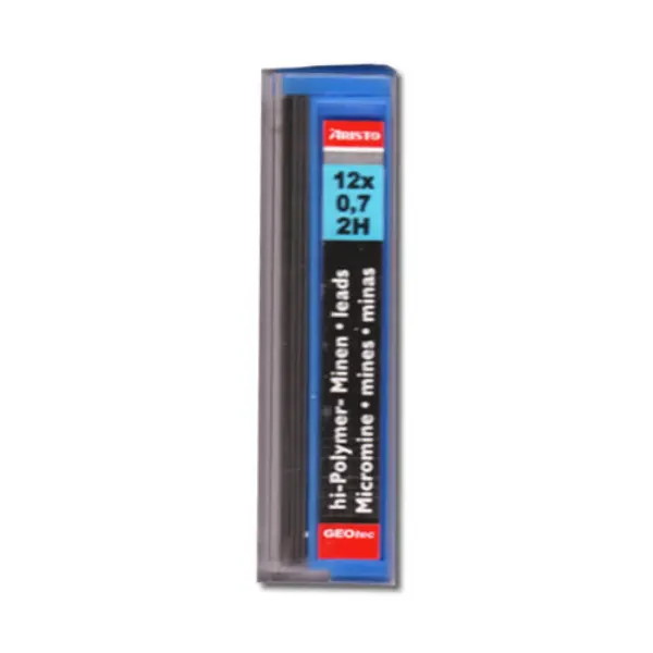 Feinminenstift Ersatzmine Aristo AH86738 - schwarz 0,70 mm 2H Pckg/12