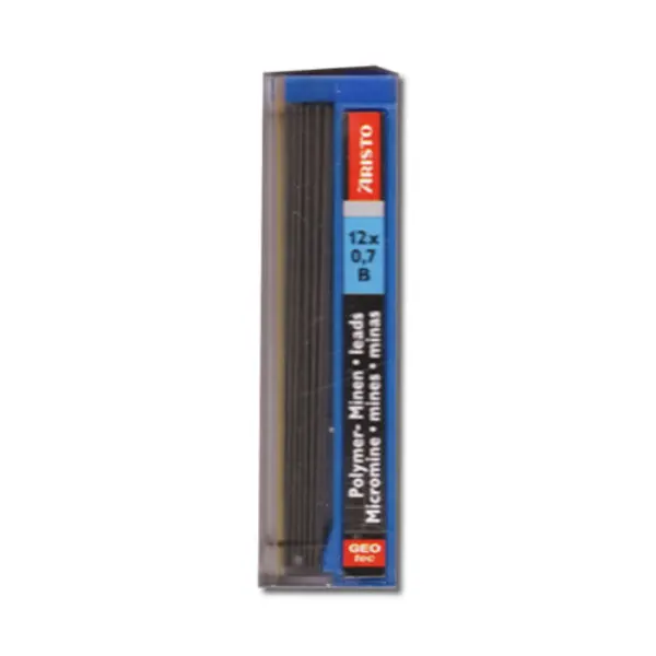Feinminenstift Ersatzmine Aristo AH86768 - schwarz 0,70 mm B Pckg/12