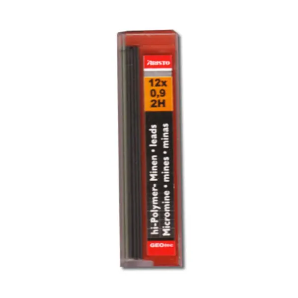 Feinminenstift Ersatzmine Aristo AH86938 - schwarz 0,90 mm 2H Pckg/12
