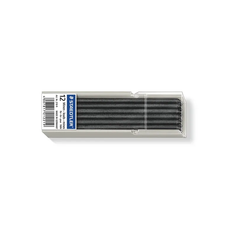 Feinminenstift Ersatzmine Staedtler Lumocolor 218-9 - schwarz 3,00 mm Pckg/12