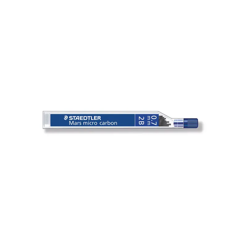 Feinminenstift Ersatzmine Staedtler Mars micro carbon 25007 - schwarz 0,70 mm 2B Pckg/12