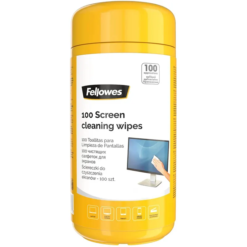 Fellowes Reinigungstücher für Bildschirme 100 Stück