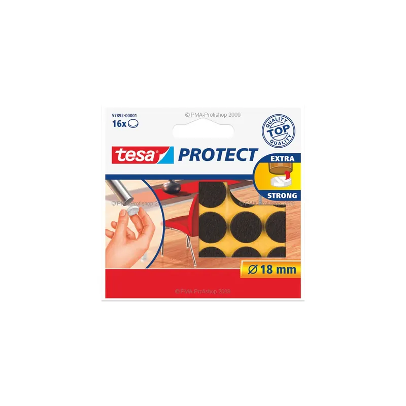 Filzgleiter tesa Protect 57892 - Ø 18 mm braun Pckg/16
