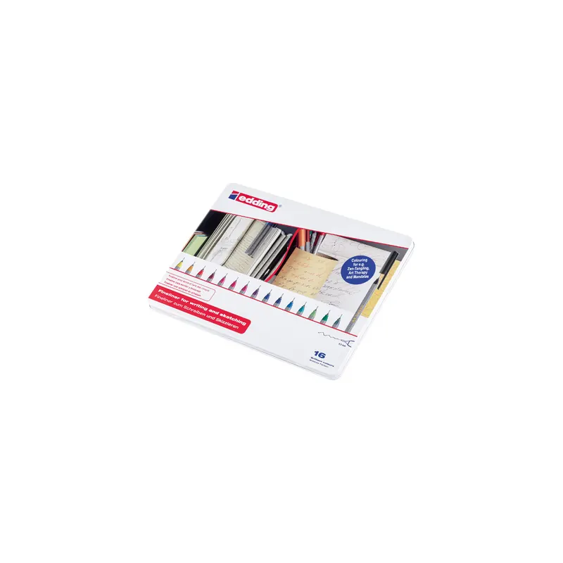 Fineliner edding 55 - farbig sortiert 0,3 mm Kunststoffschaft 16er-Set