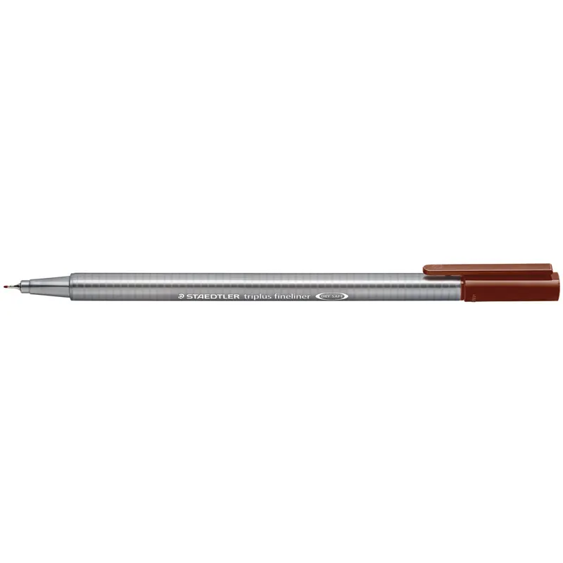 Fineliner Staedtler triplus 334 - van Dyke braun 0,3 mm ergonomischer Dreikantschaft