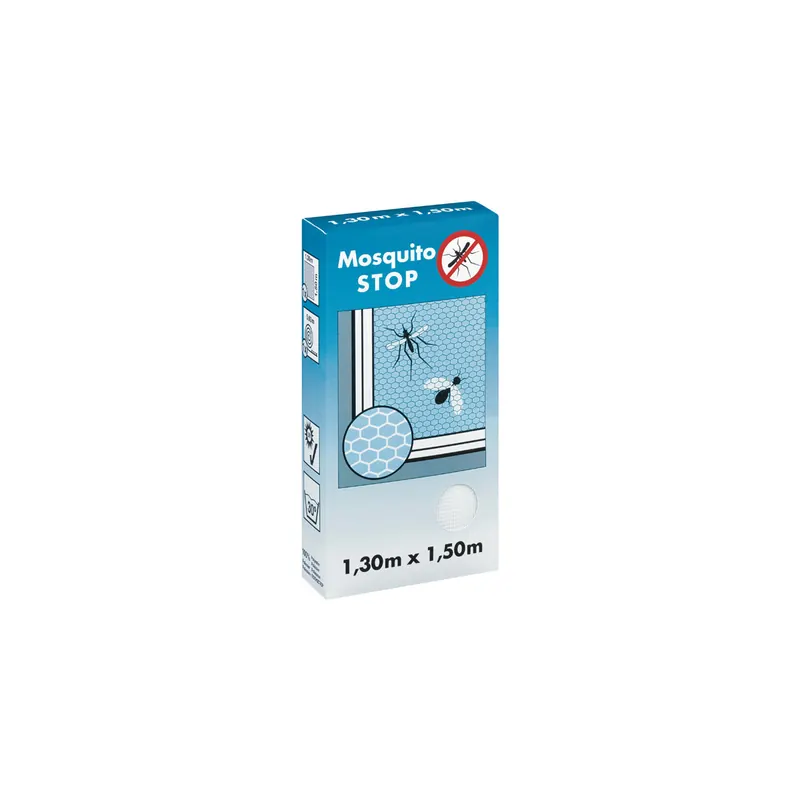 Fliegengitter Fenster tesa Economy 5056 - 130 x 150 cm weiß Klettsystem