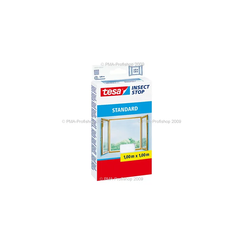 Fliegengitter Fenster tesa Insect Stop Standard 55670 - 100 x 100 cm weiß Klettsystem