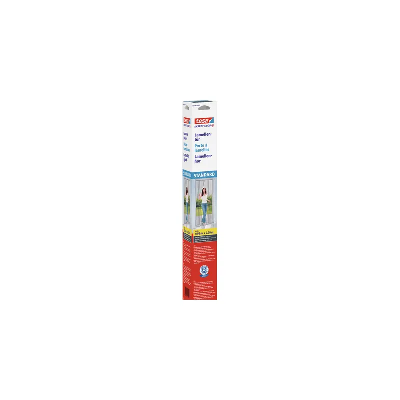 Fliegengitter Lamellentür tesa Insect Stop Standard 55198 - 95 x 220 cm anthrazit Klettsystem wiederverwendbar
