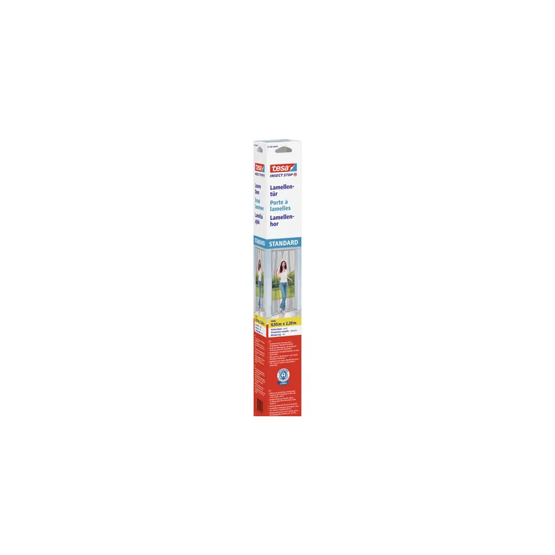Fliegengitter Lamellentür tesa Insect Stop Standard 55198 - 95 x 220 cm weiß Klettsystem wiederverwendbar