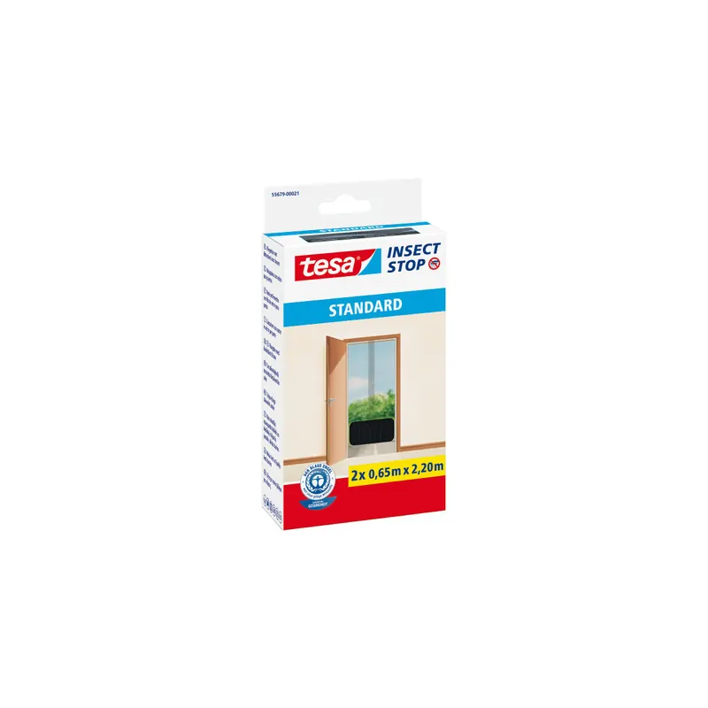 Fliegengitter Tür tesa Insect Stop Standard 55679 - 65 x 220 cm anthrazit Klettsystem