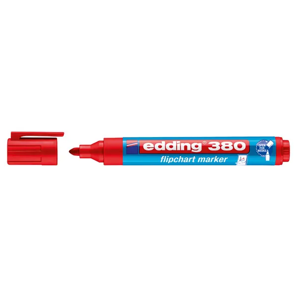 Flipchartmarker edding 380 - rot 1,5-3 mm Rundspitze permanent nachfüllbar