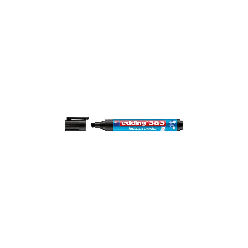 Flipchartmarker edding 383 - schwarz 1-5 mm Keilspitze permanent nachfüllbar