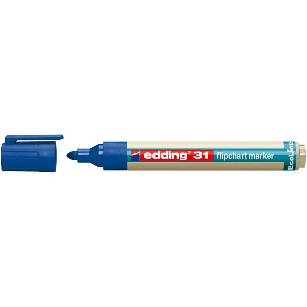 Flipchartmarker edding Ecoline 31 - blau 1,5-3 mm Rundspitze permanent nachfüllbar