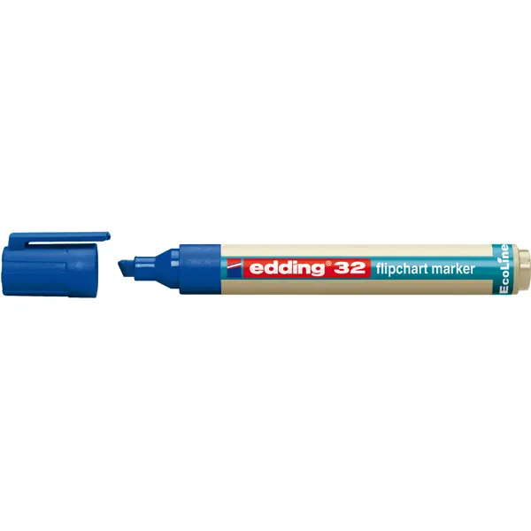 Flipchartmarker edding Ecoline 32 - blau 1-5 mm Keilspitze permanent nachfüllbar