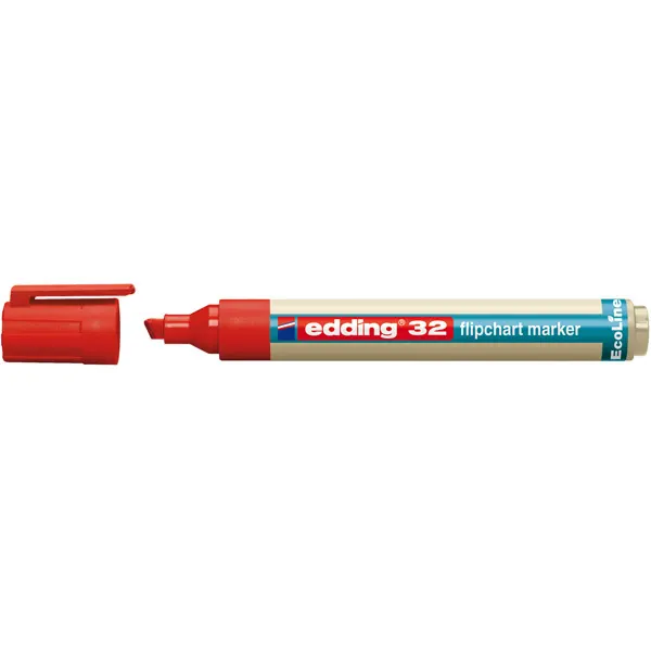 Flipchartmarker edding Ecoline 32 - rot 1-5 mm Keilspitze permanent nachfüllbar