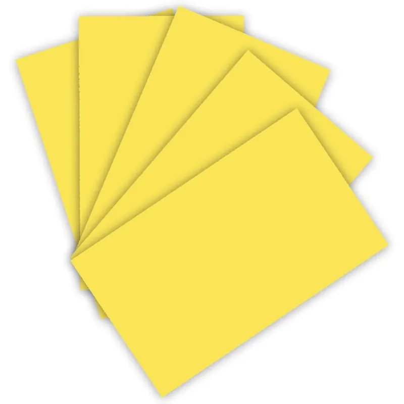 folia 6122/4/12 - Tonkarton 220 g/m², Bastelkarton in zitronengelb, DIN A4, 100 Blatt, als Grundlage für zahlreiche Bastelarbeiten