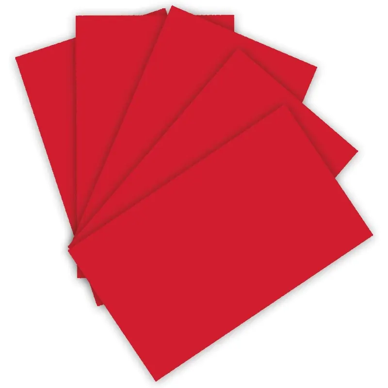 folia 6122/4/20 - Tonkarton 220 g/m², Bastelkarton in hochrot, DIN A4, 100 Blatt, als Grundlage für zahlreiche Bastelarbeiten