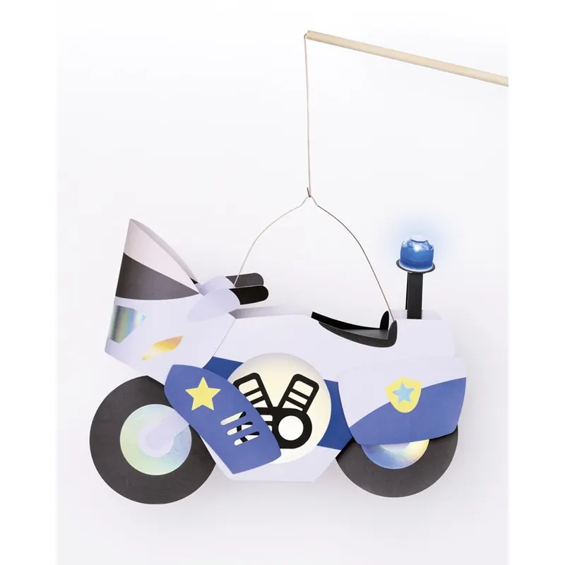 Folia 95305 - DIY Laterne Police- Laternen Bastelset, inklusive Vorlagebogen mit Bastelanleitung, zum Selbstgestalten,ideal für den nächsten Laternenlauf