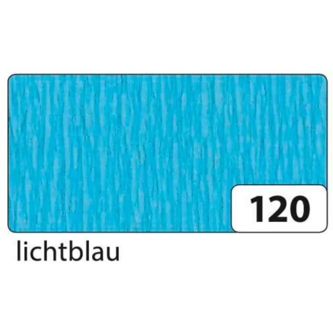 Folia - Fein-Krepp zum Basteln und Dekorieren - lichtblau - feucht färbend - 50 x 250 cm