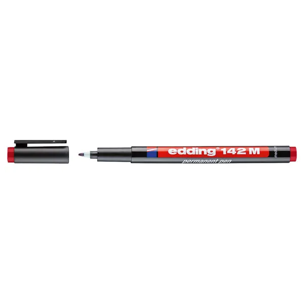 Folienschreiber edding 142 - rot 1 mm permanent nicht nachfüllbar