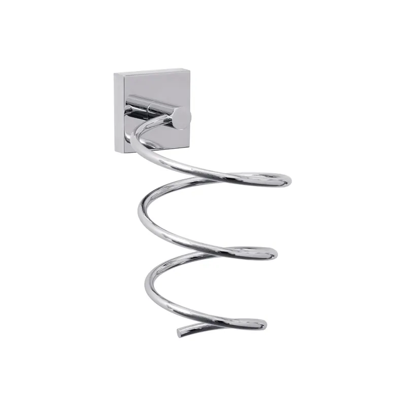 Fönhalter tesa EKKRO 40242 - 130 x 160 x 100 mm chrom mit Wandstück eckig Metall