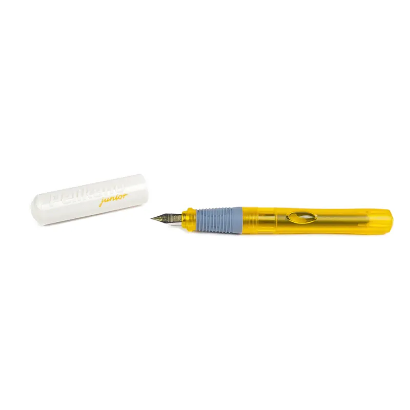 Füllhalter Pelikano junior, transparent gelb, Edelstahlfeder A
