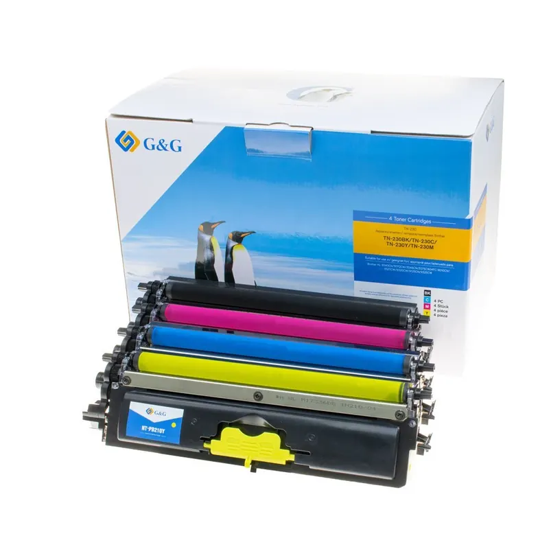 G&G Image Toner Kombipack- kompatibel mit Brother TN-230 schwarz, cyan, magenta, gelb