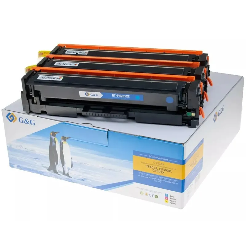 G&G Image XL-Toner -Kombipack- kompatibel zu HP 201X/ CF253XM Cyan, Magenta, Gelb