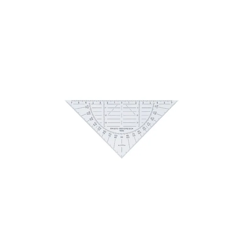 Geodreieck Aristo AR1550 - 16 cm transparent ohne Griff