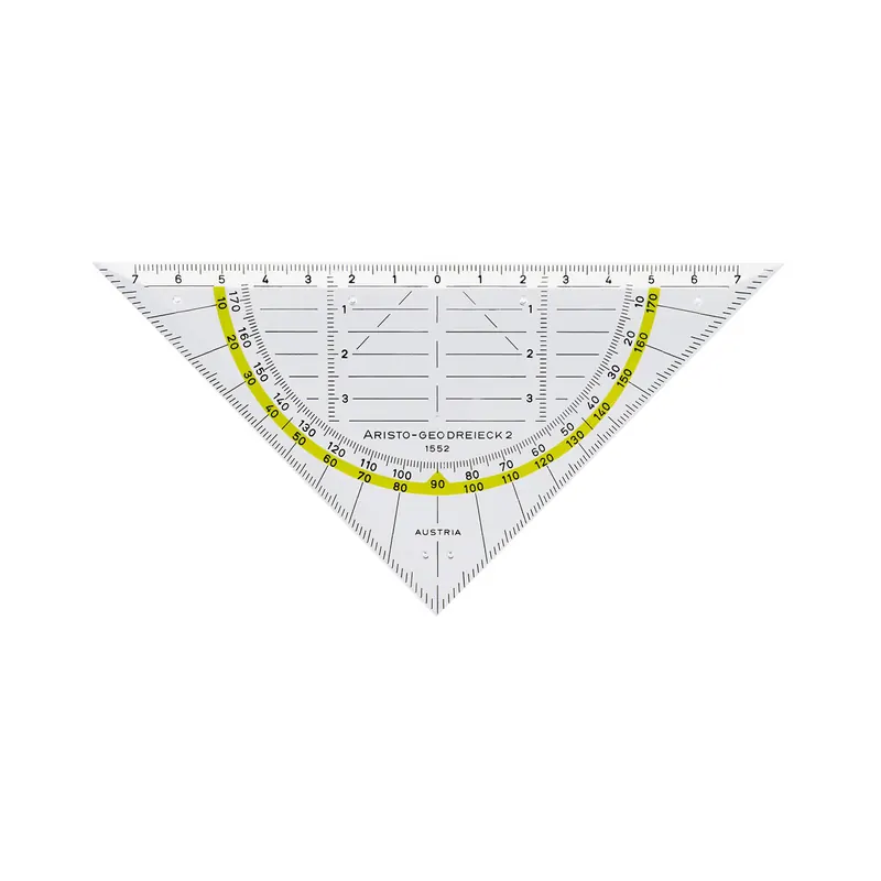 Geodreieck Aristo AR1552 - 16 cm transparent ohne Griff