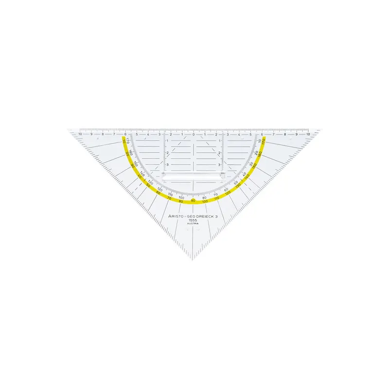 Geodreieck Aristo AR1555 - 22,5 cm transparent mit Griff
