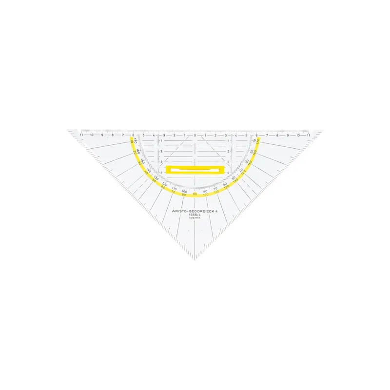 Geodreieck Aristo AR1555 - 25 cm transparent mit Griff